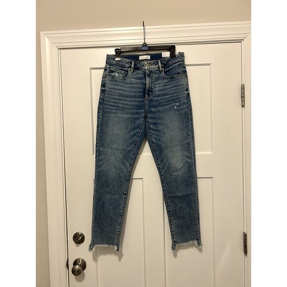 New LOFT Jeans Size 8 Womens Blue Stretch Jeans Ladies Mid Rise Curvy Skinny - Picture 1 of 9